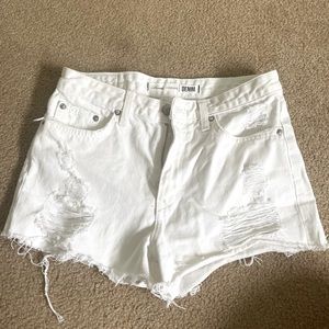 Lovers + Friends White Denim Shorts - 28